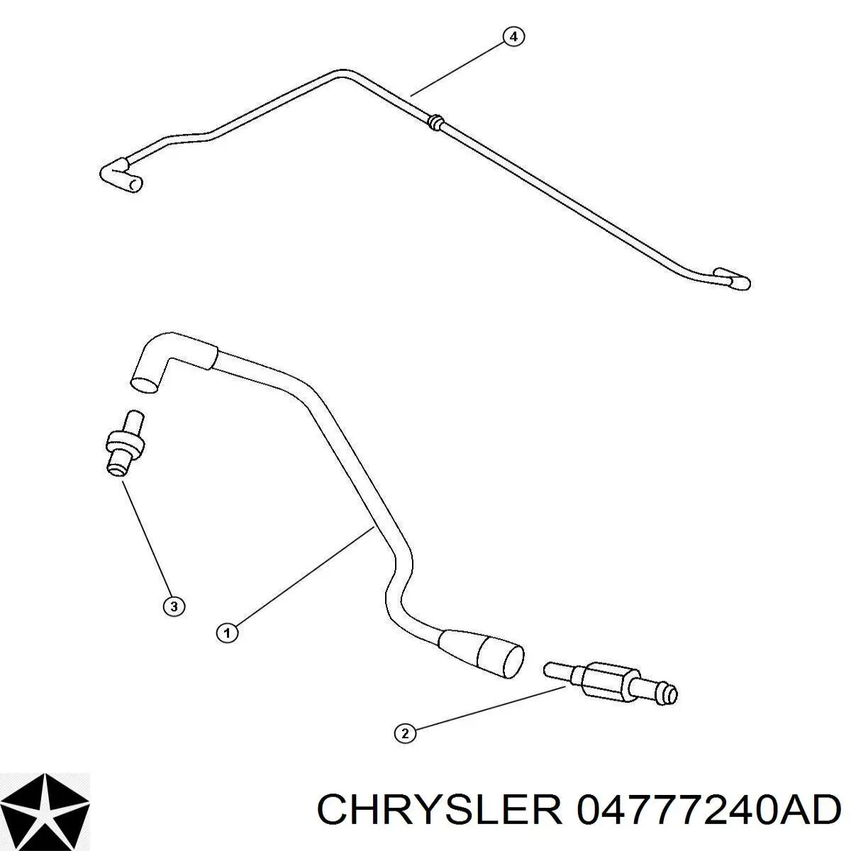 Клапан картерних газів Chrysler 04777240AD ціна, від 14.60 USD