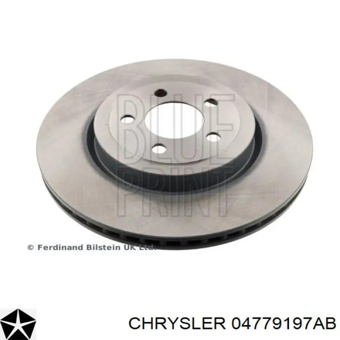 Диск переднього гальма Chrysler 04779197AB ціна, від 69.16 USD