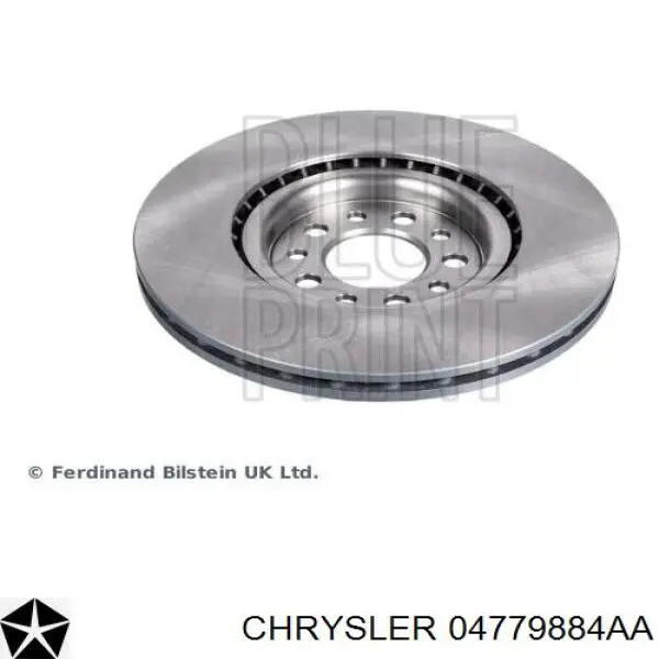 Диск переднього гальма Chrysler 04779884AA ціна, від 53.92 USD