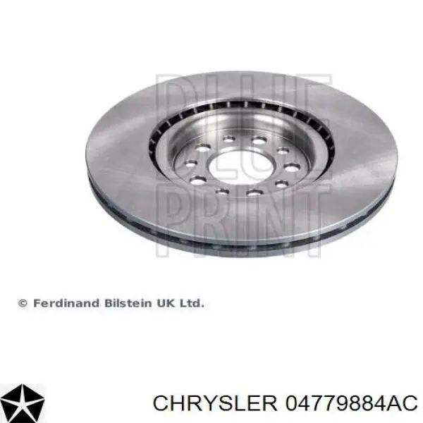 Диск гальмівний передній Chrysler 04779884AC