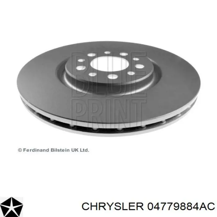 Диск переднього гальма Chrysler 04779884AC ціна, від 62.67 USD