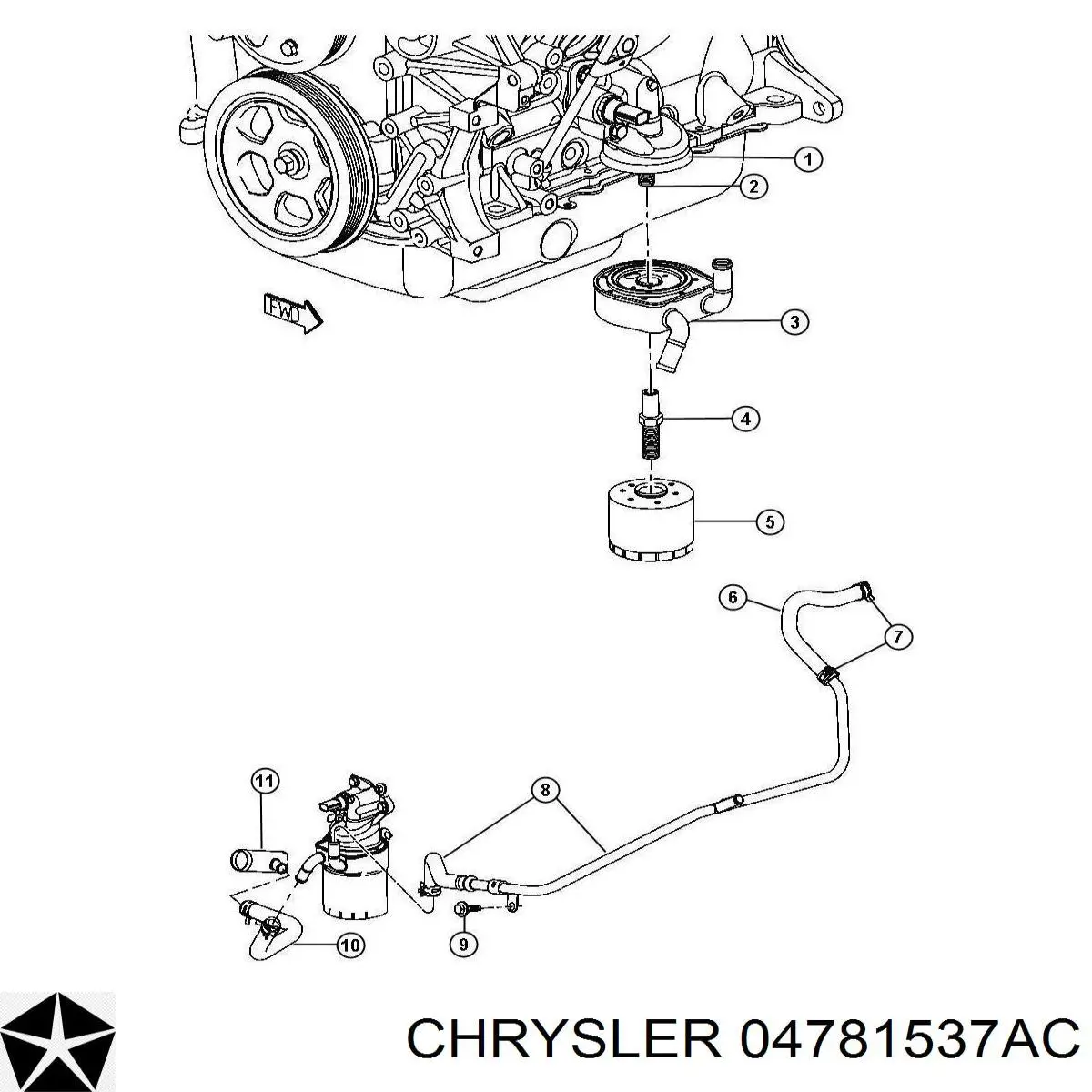  Chrysler 04781537AC ціна, від 77.50 USD