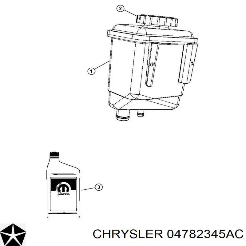 Купити 04782345AC Chrysler Бачок насоса ГПР
