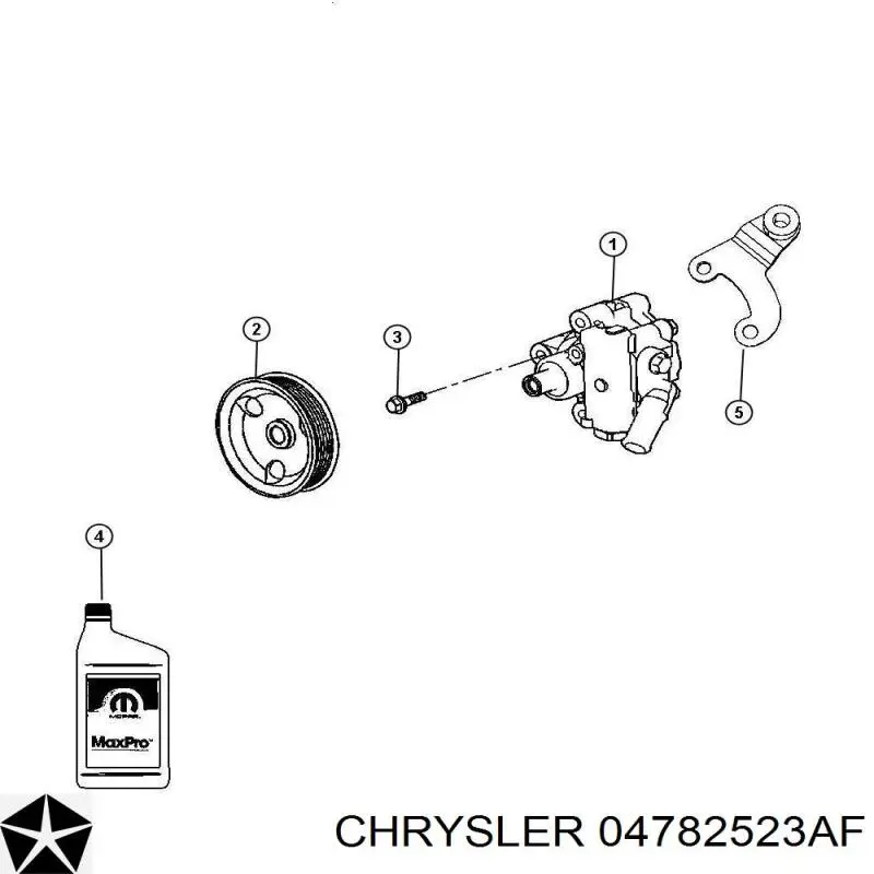 04782523AF Chrysler насос гідропідсилювача керма (гпк)