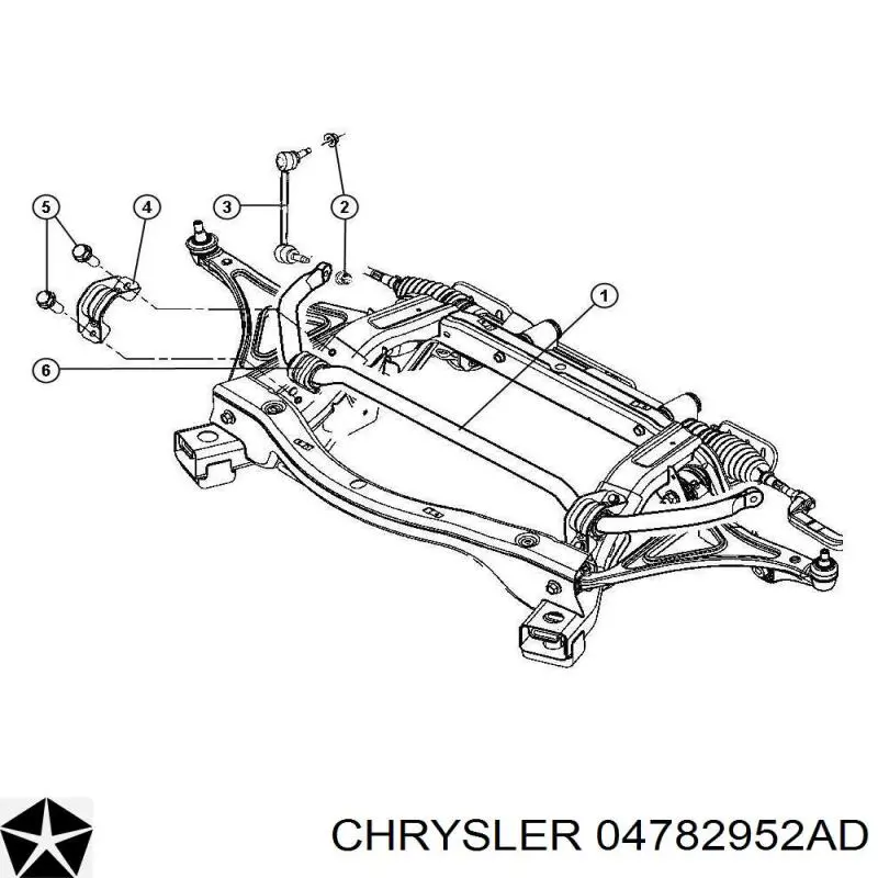 04782952AD Chrysler Тяга переднього стабілізатора