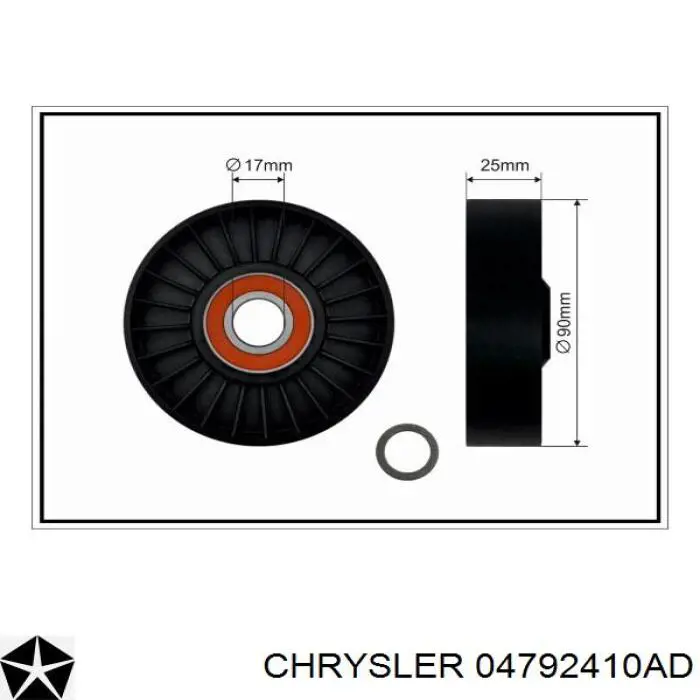 Натягувач приводного ременя Chrysler 04792410AD ціна, від 12.37 USD