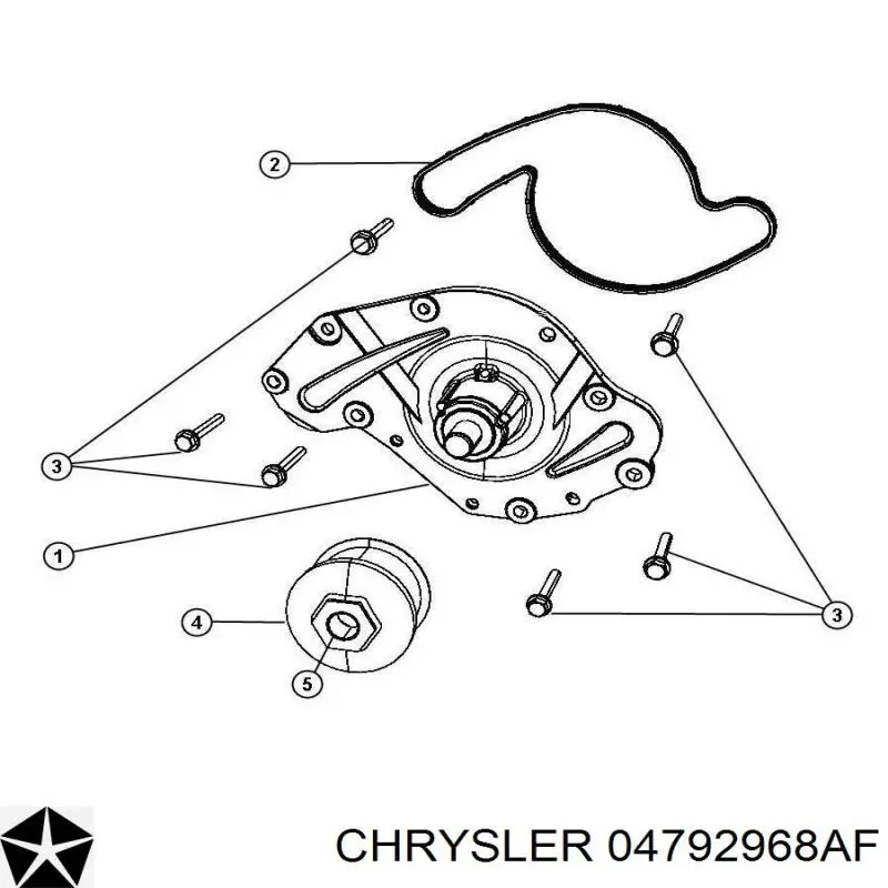 Помпа 04792968AF Chrysler
