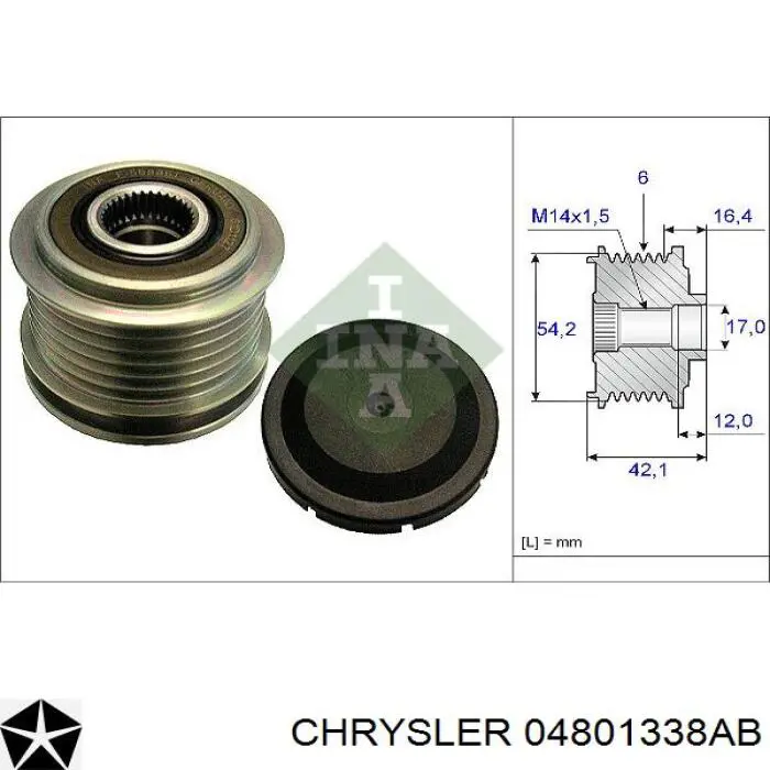 Купити 04801338AB Chrysler Генератор