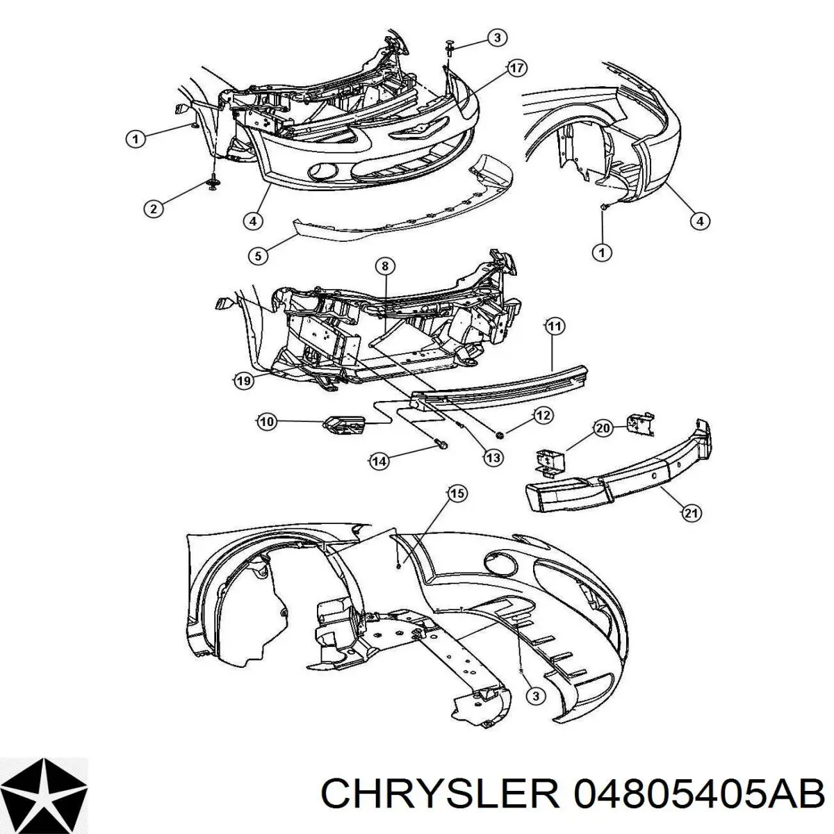  Chrysler 04805405AB ціна, від 0.90 USD