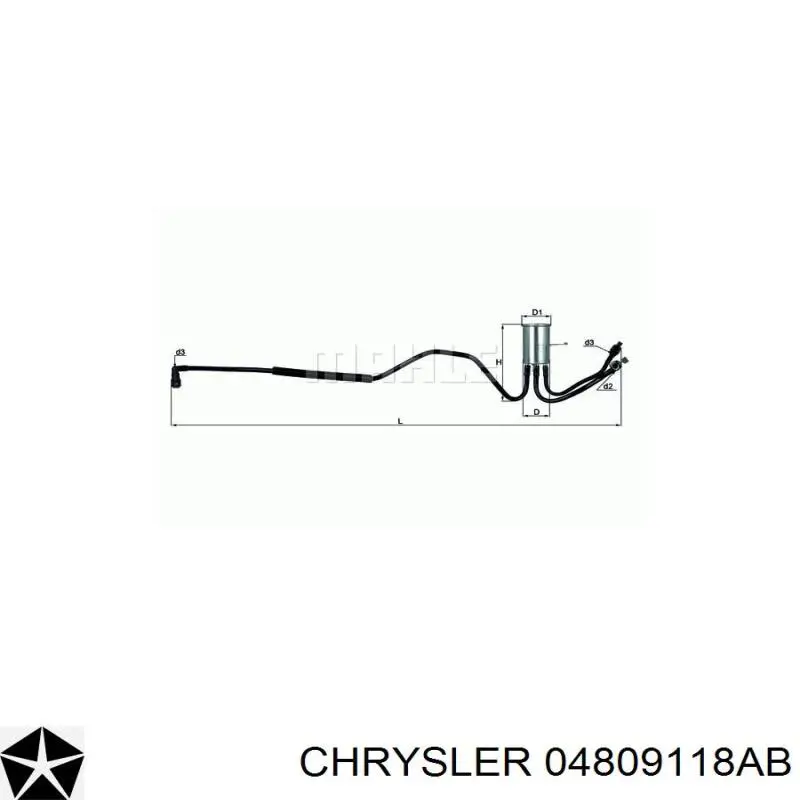 Фільтр тонкого очищення палива Chrysler 04809118AB ціна, від 19.13 USD