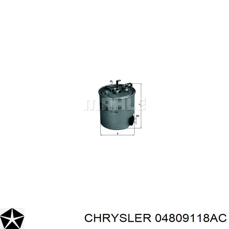 Купити 04809118AC Chrysler Фільтр-відстійник палива грубої очистки
