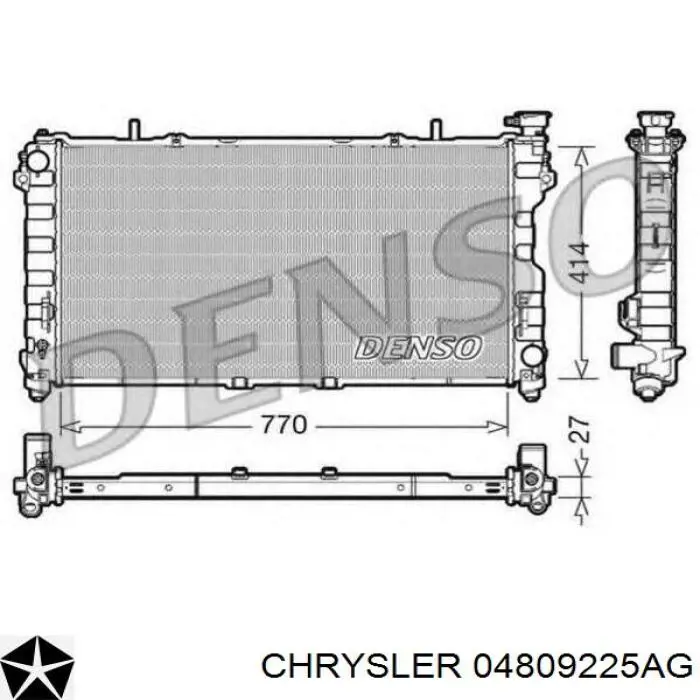 Радіатор основний Chrysler 04809225AG ціна, від 135.13 USD
