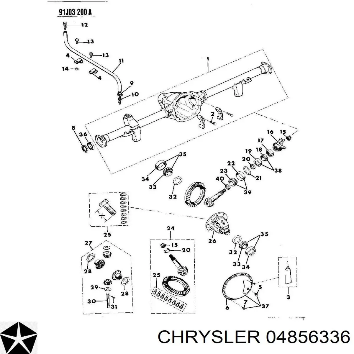Сальник піввісі заднього моста Chrysler 04856336 ціна, від 7.29 USD