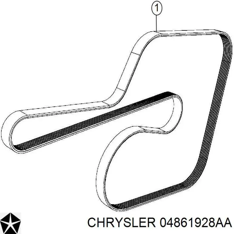 Купити 04861928AA Chrysler Ремінь генератора