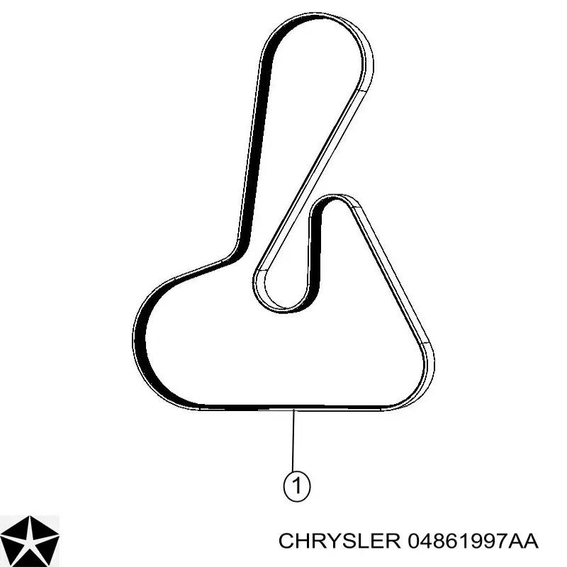 Купити 04861997AA Chrysler Ремінь генератора