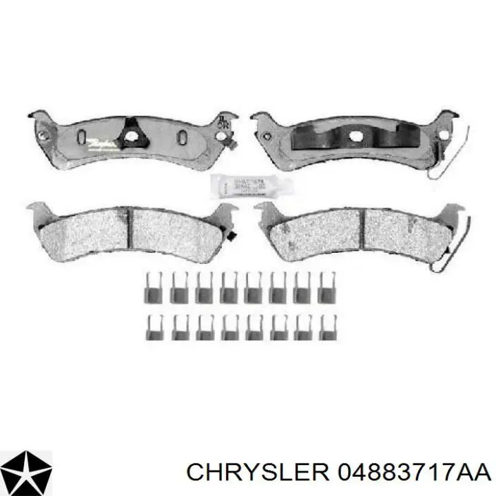 Задні гальмівні колодки Chrysler 04883717AA ціна, від 26.54 USD