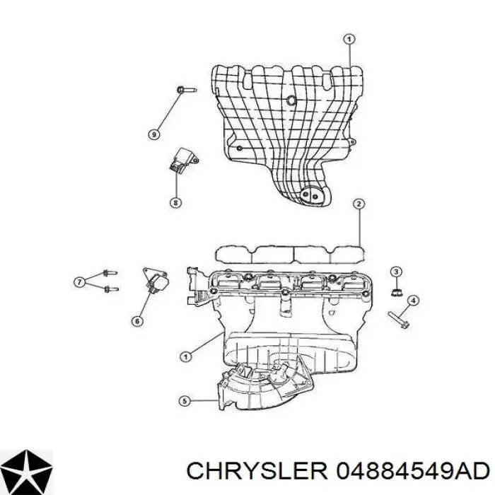 Клапан приводу заслінок впускного колектора Dodge Caliber SXT (PM) (Додж Caliber)