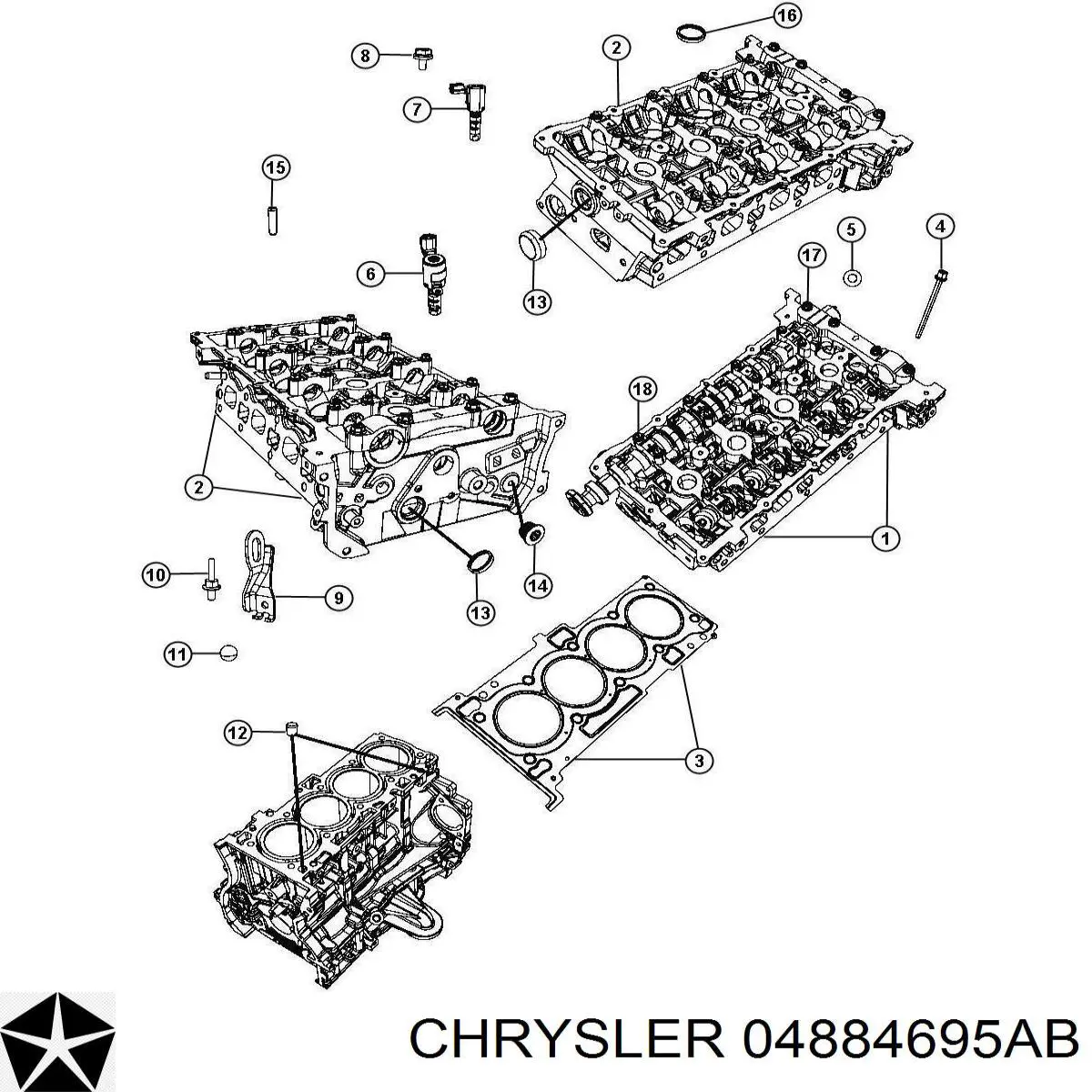 Клапан електромагнітний положення (фаз) розподільного валу 04884695AB Chrysler