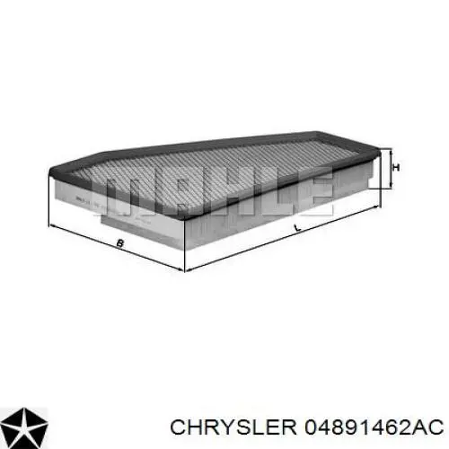 04891462AC Chrysler Повітряний фільтр двигуна
