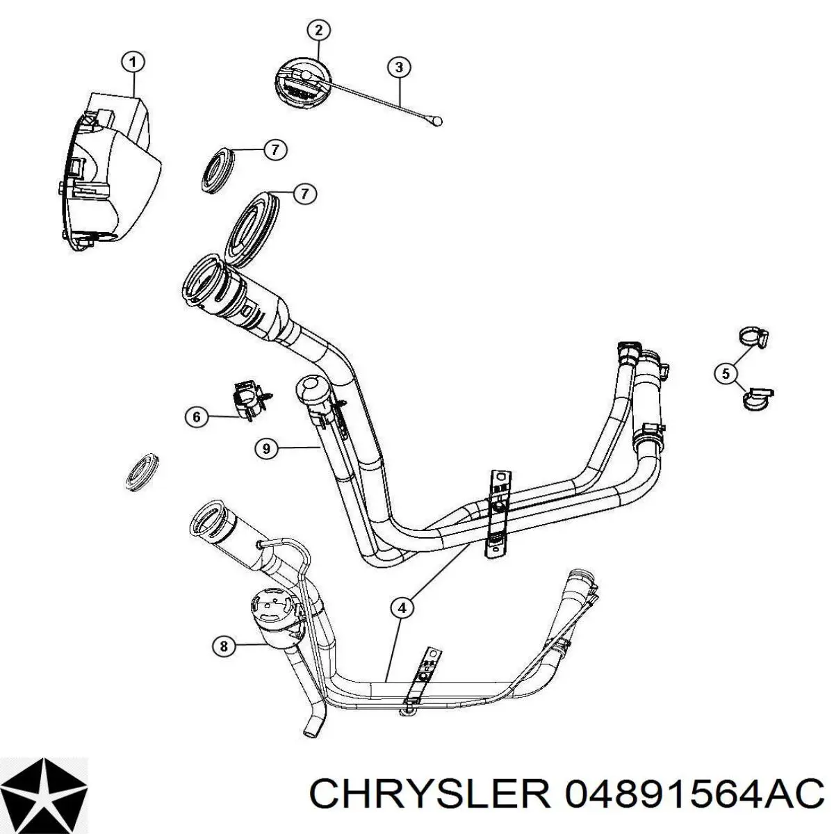  Chrysler 4891564AA ціна, від 14.06 USD