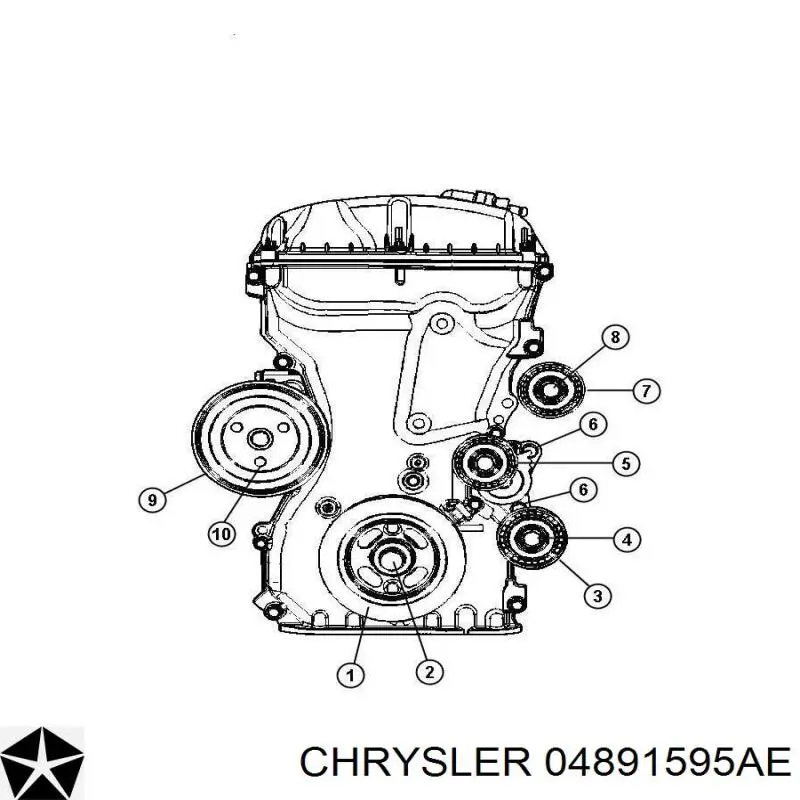 04891595AE Chrysler натягувач приводного ременя