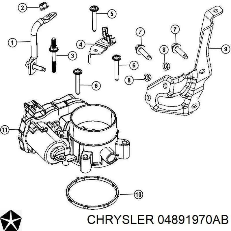 Дросільна заслінка 04891970AB Chrysler