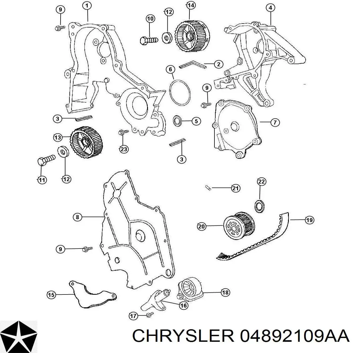 4892109AA Chrysler натягувач ременя грм