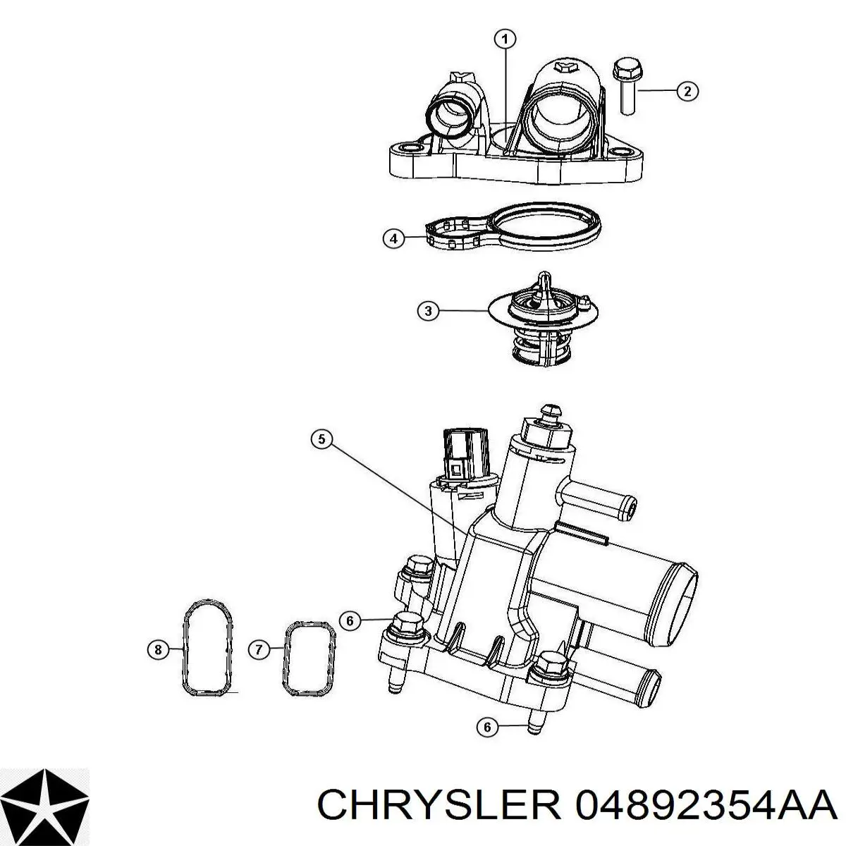  Chrysler 04892354AA ціна, від 7.60 USD