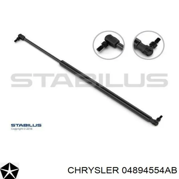 Амортизатор двері задньої Chrysler 04894554AB ціна, від 8.55 USD