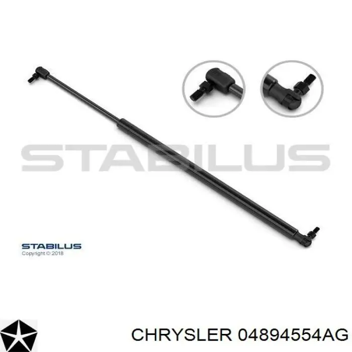 Амортизатор двері задньої Chrysler 04894554AG ціна, від 8.55 USD