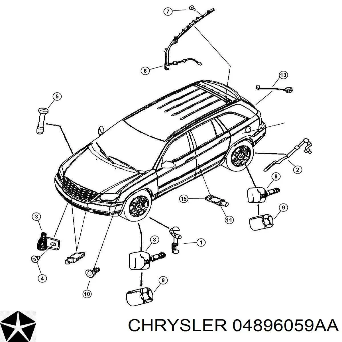 Датчик Айрбег передній Chrysler 04896023AA ціна, від 12.67 USD