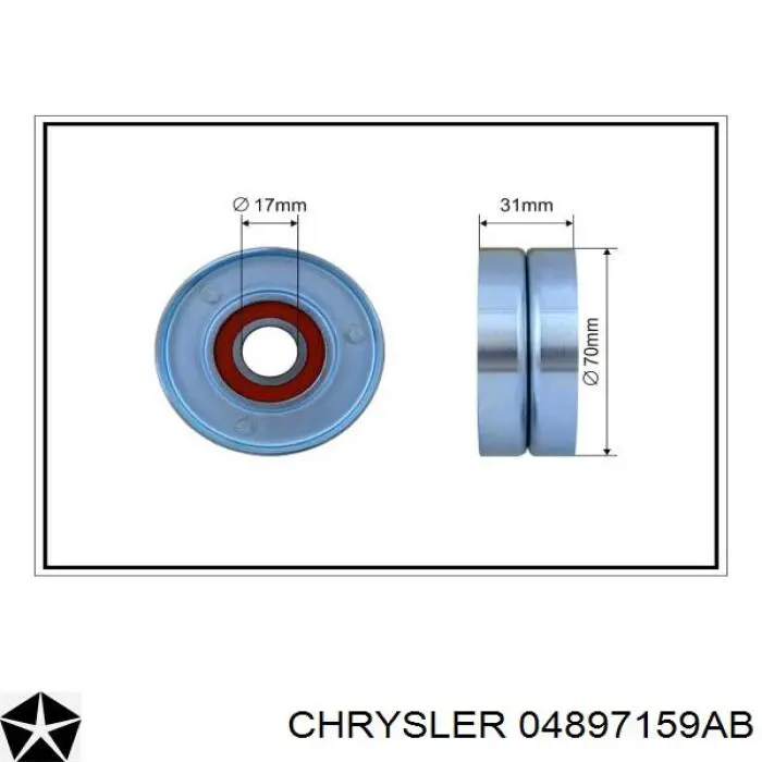 04897159AB Chrysler Натяжна планка поліклинового ременя
