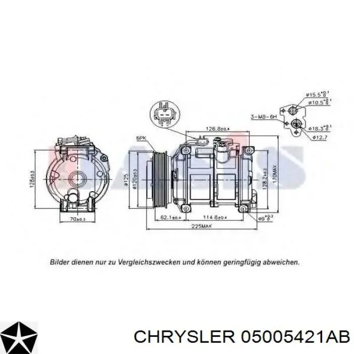 Насос кондиціонера Chrysler 05005421AB