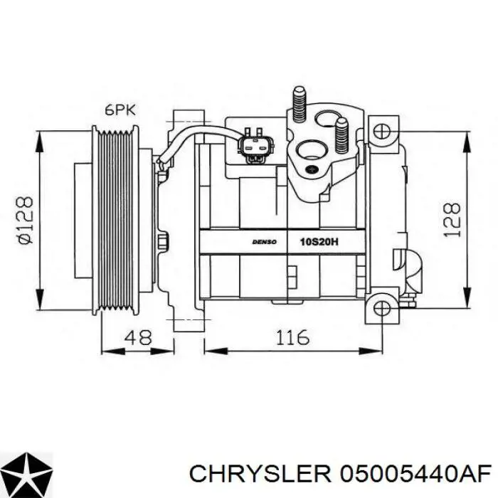Купити 05005440AF Chrysler Компресор кліматичної установки