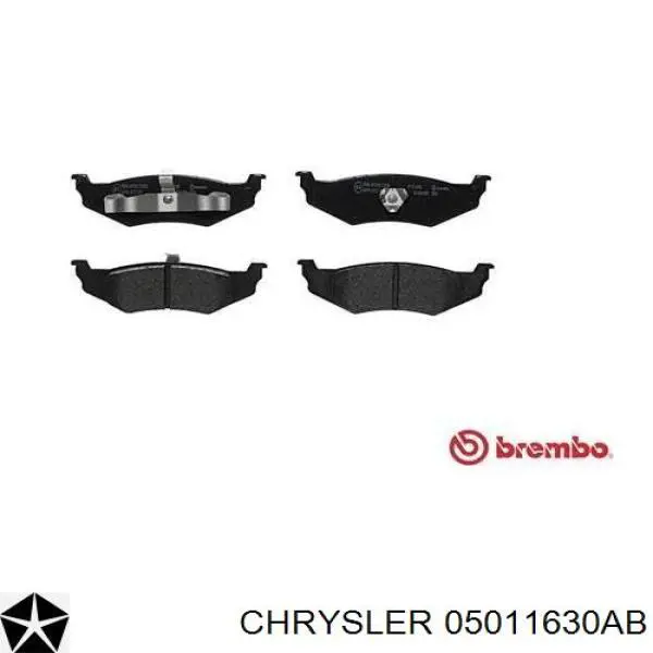 Задні гальмівні колодки Chrysler 05011630AB ціна, від 22.87 USD