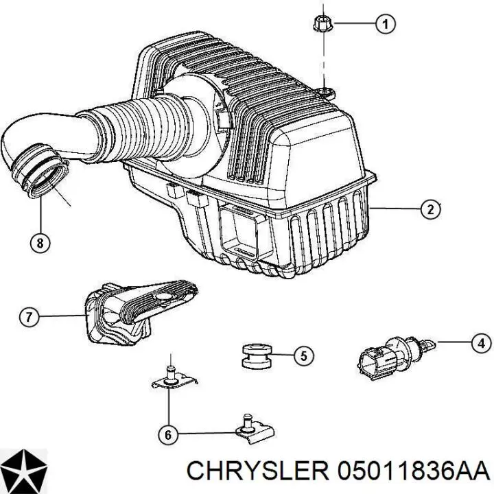 Купити 05011836AA Chrysler Автомобільний фільтр повітря