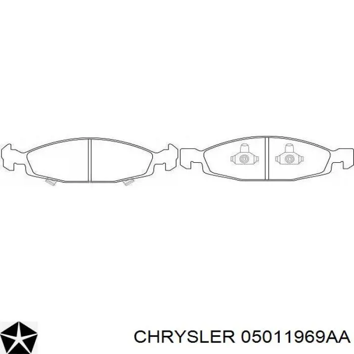 Купити 05011969AA Chrysler Колодки гальмівні передні, дискові