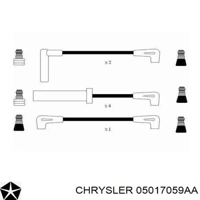 Дріт високовольтний, комплект 05017059AA Chrysler