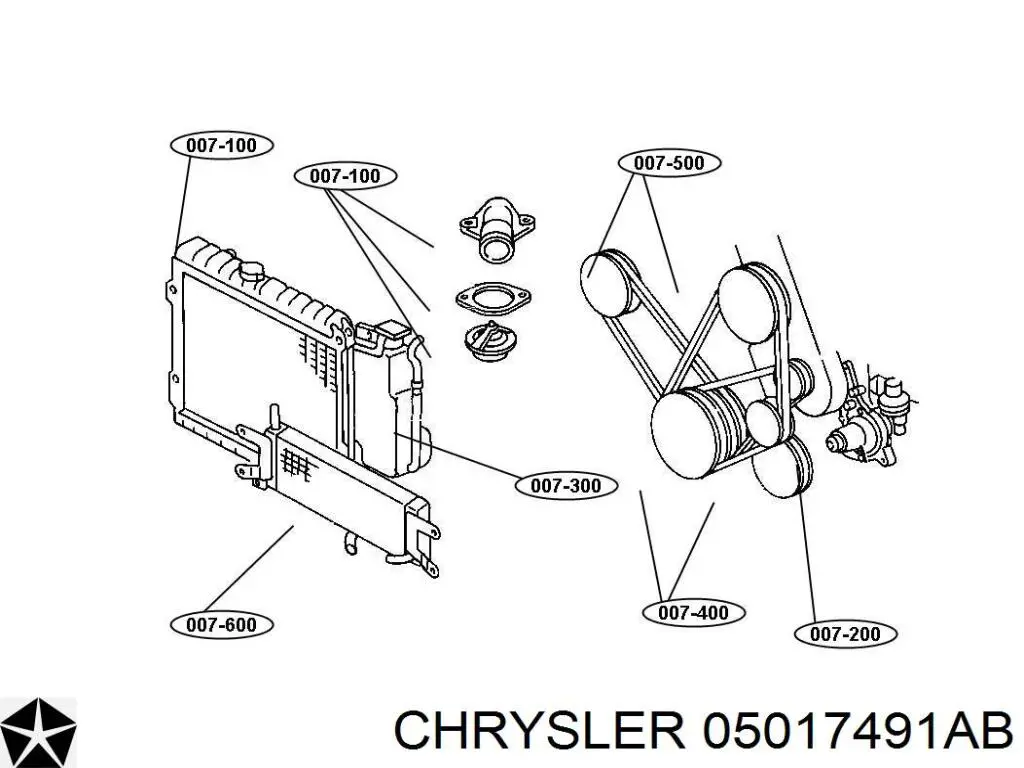 Реле вентилятора Chrysler 05017491AB ціна, від 31.59 USD