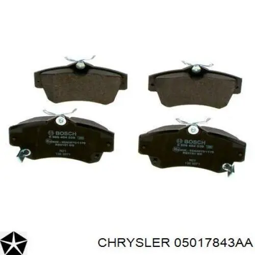 Купити 05017843AA Chrysler Колодки гальмівні передні, дискові