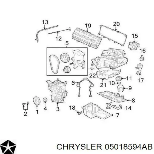 Сальник колінвала двигуна, задній Chrysler 53020599AB ціна, від 28.10 USD