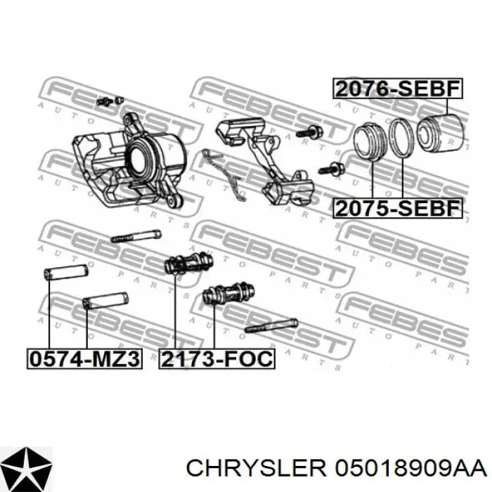 Купити 05018909AA Chrysler Поршень супорту гальмівного, переднього