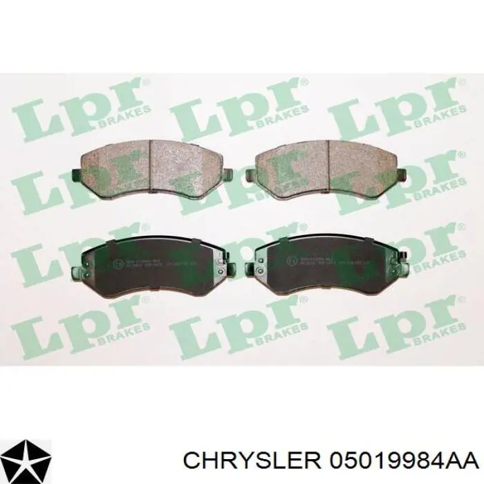 Купити 05019984AA Chrysler Колодки гальмівні передні, дискові