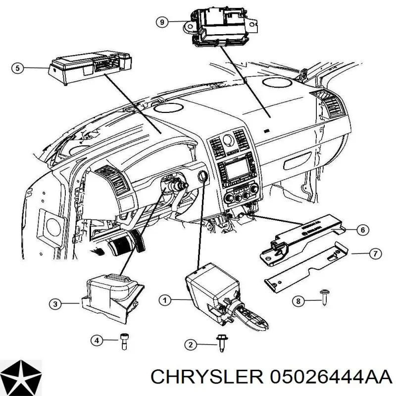 05026444AA Chrysler Антена замку двері