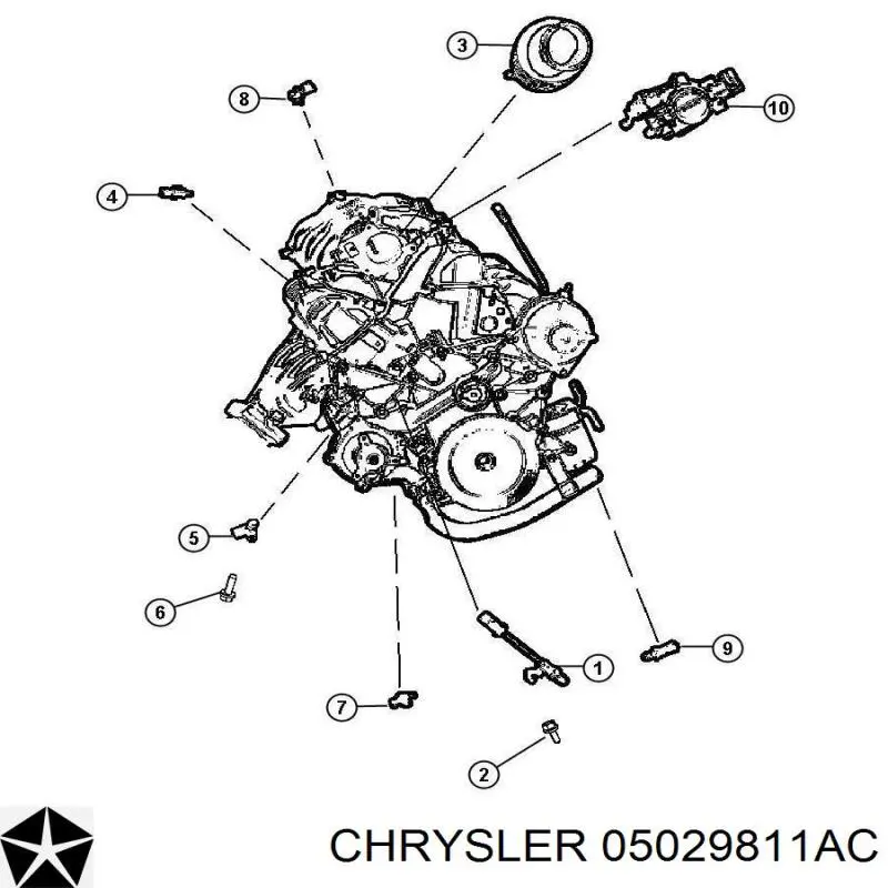 Датчик обертів колінвалу Chrysler 05029811AC ціна, від 17.55 USD