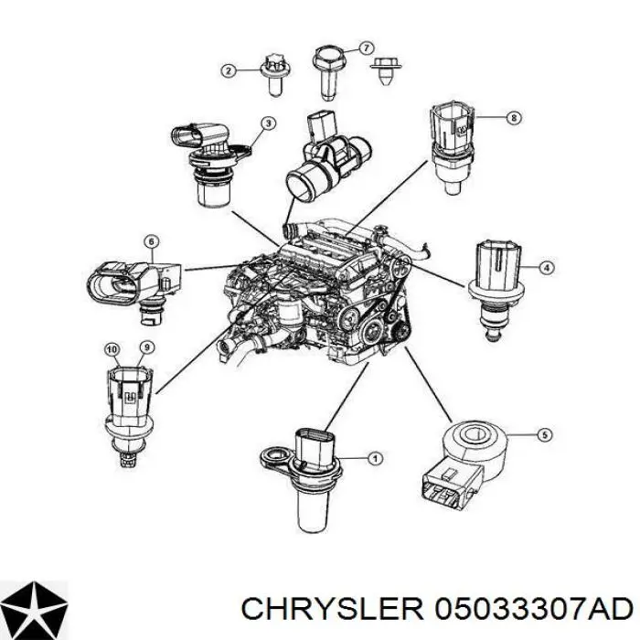 05033307AD Chrysler датчик положення (оборотів коленвалу)