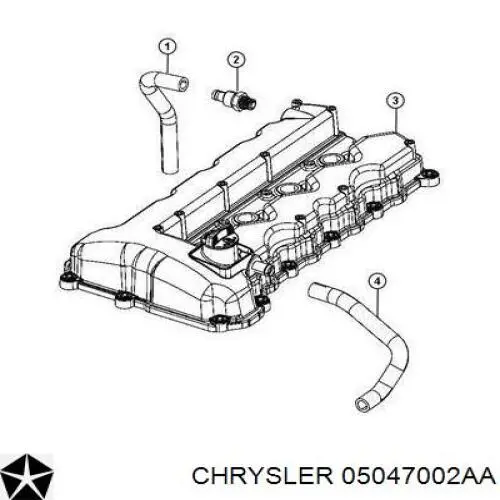 05047002AA Chrysler клапан pcv (вентиляції картерних газів)