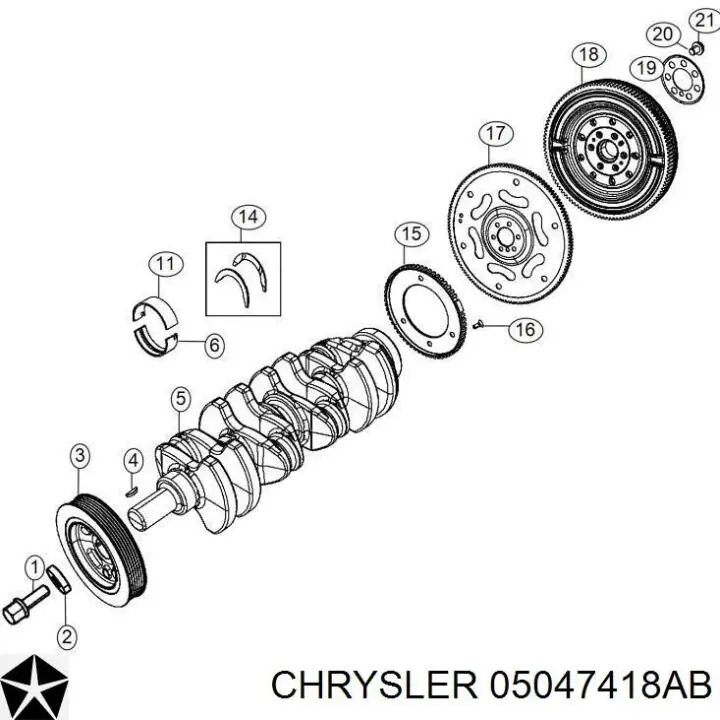 Шків колінвала (демпфер ) Chrysler 05047418AB ціна, від 6.33 USD