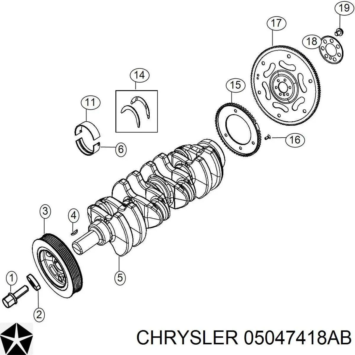 Купити 05047418AB Chrysler Шків колінчастого вала