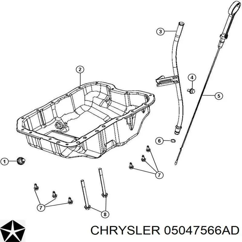 Піддон двигуна Chrysler 5047566AC ціна, від 52.56 USD